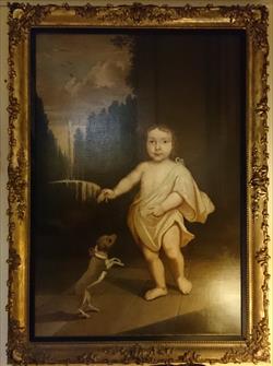 1901201818th century Aristocratic boy with Dog Oil Painting 43w 59h 3d _2.JPG